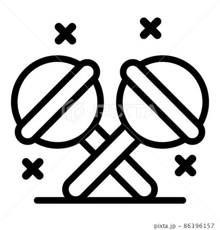 Two chupa chups icon, outline style 86396157
