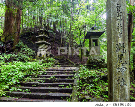 滝尾神社参道と石灯籠 滝尾神社参道と石灯籠 86396236