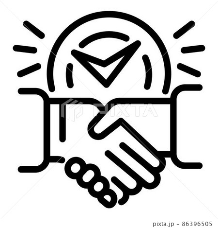 Judge agreement icon, outline style 86396505