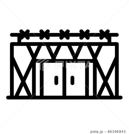Prison building icon, outline style Prison building icon, outline style 86396843