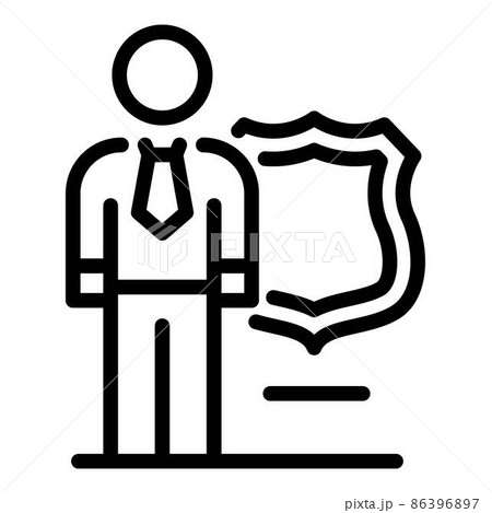 Judge guard icon, outline style Judge guard icon, outline style 86396897