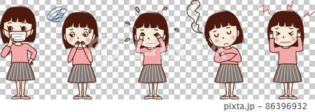 設置一個生病的孩子的插圖 86396932