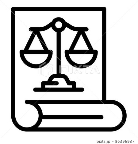 Prosecutor document icon, outline style Prosecutor document icon, outline style 86396937