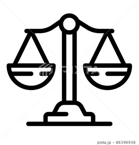 Judge balance icon, outline style Judge balance icon, outline style 86396938