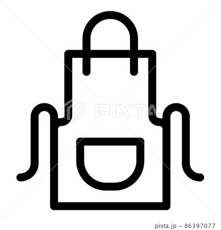 Meat textile apron icon, outline style 86397077
