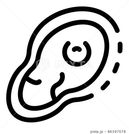 Sliced meat icon, outline style 86397078