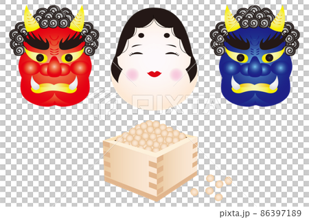 Setsubun illustration set Setsubun illustration set 86397189