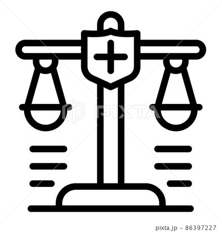 Police judge balance icon, outline style Police judge balance icon, outline style 86397227