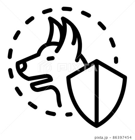 Canine dog protect icon, outline style 86397454