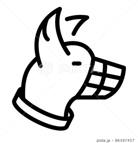 Mouth dog protect icon, outline style 86397457