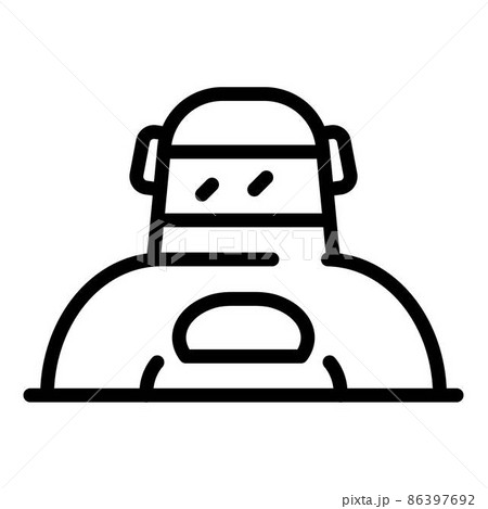 Biohazard costume icon, outline style 86397692