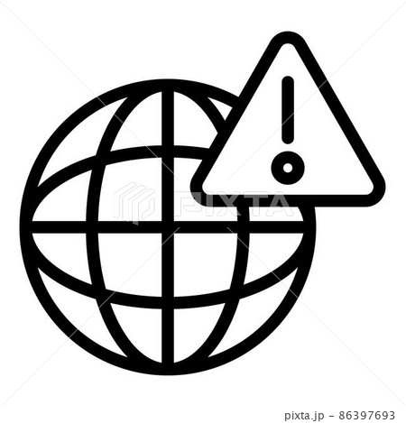 Biohazard earth icon, outline style Biohazard earth icon, outline style 86397693
