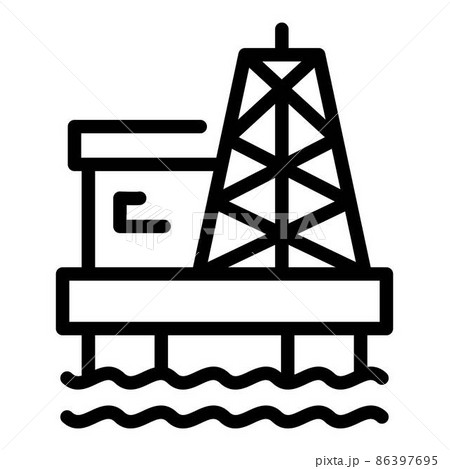 Sea petrol extract icon, outline style Sea petrol extract icon, outline style 86397695