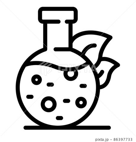 Eco chemical flask icon, outline style 86397733