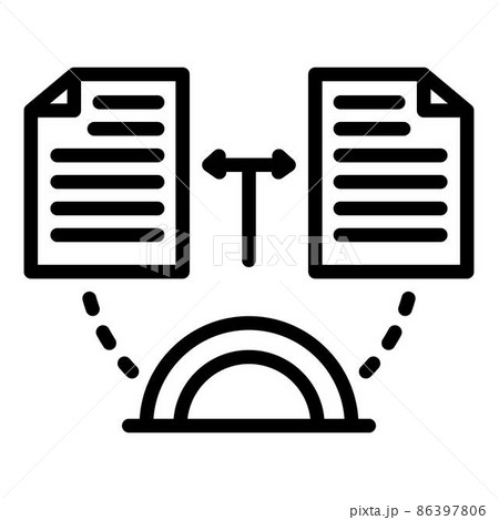 Change estimator papers icon, outline style Change estimator papers icon, outline style 86397806