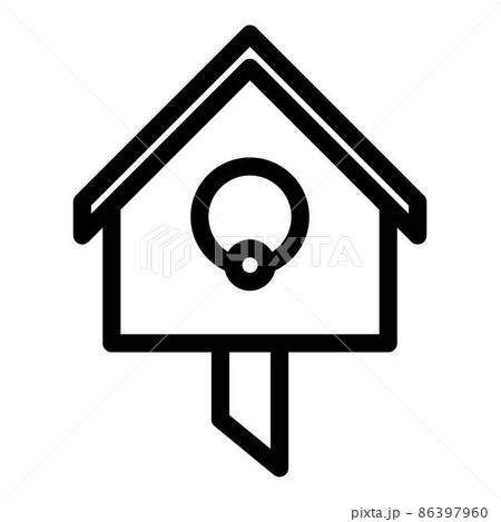 Park bird house icon, outline style 86397960