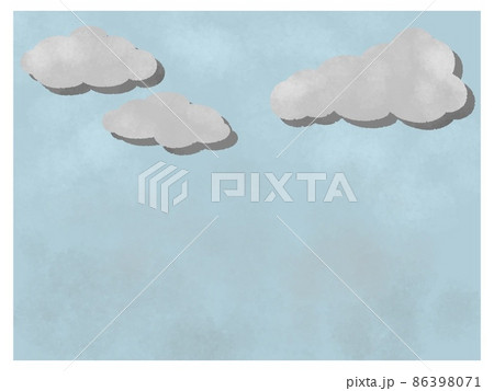 パステル曇り空のイラスト素材 パステル曇り空のイラスト素材