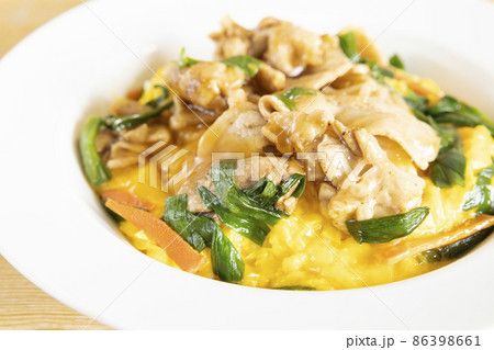 おいしい豚肉ニラ玉子丼 おいしい豚肉ニラ玉子丼 86398661