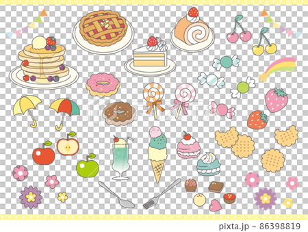 色々なおやつ ベクターデータ 色々なおやつ ベクターデータ 86398819