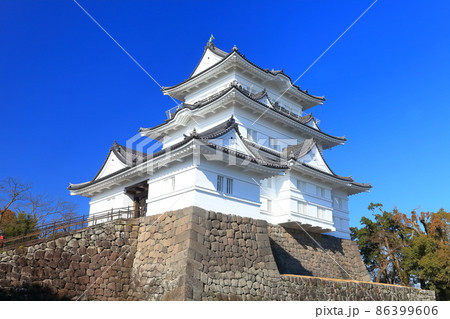 【神奈川県】快晴下の小田原城天守閣 【神奈川県】快晴下の小田原城天守閣 86399606