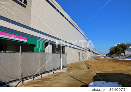新京成線北初富駅前広場入口整備　市道4号線　2022年1月　千葉県鎌ケ谷市初富 86400734