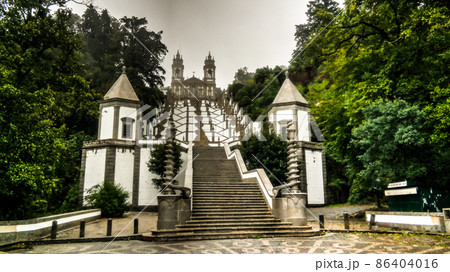 Stairway to Santuario do Bom Jesus do Monte, Braga, Portugal 86404016