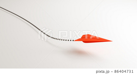 red paper plane with dotted line red paper plane with dotted line 86404731