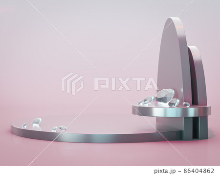 mockup podium abstract geometric design 86404862