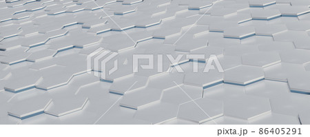 grey bright hexagon tiles background 86405291