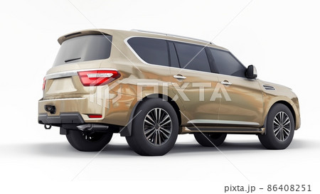 Premium Family SUV car isolated on white background. 3d rendering Premium Family SUV car isolated on white background. 3d rendering 86408251
