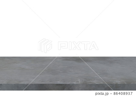 Empty long concrete counter top on vintage style for put object or product and decor on home, isolated on white background Empty long concrete counter top on vintage style for put object or product and decor on home, isolated on white background 86408937