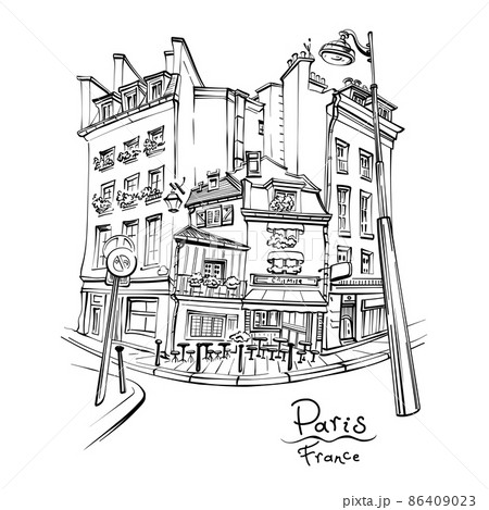 Typical Parisian house, France 86409023