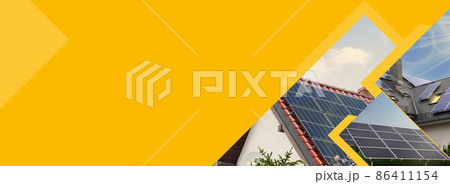 Photovoltaic WEBSITE BANNEr, solar panels. Copy space for text. Templates Photovoltaic WEBSITE BANNEr, solar panels. Copy space for text. Templates 86411154