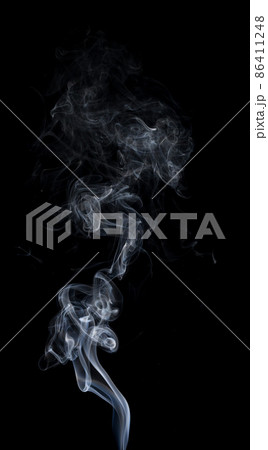 Background of abstract smoke on dark background. 86411248