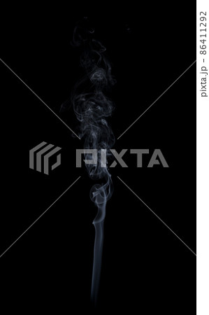 White smoke on a black background. ISOLATED 86411292