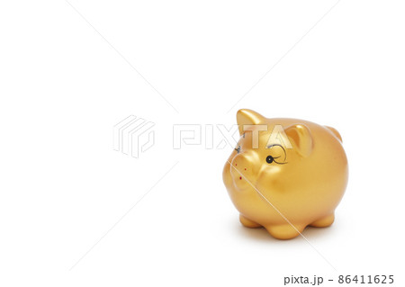 かわいい金色の豚 かわいい金色の豚 86411625