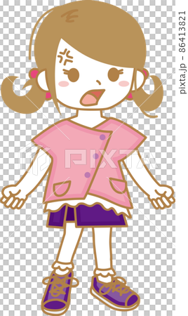 Twin poses fashionable and angry Twin poses fashionable and angry 86413821