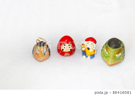 土鈴、ダルマ、えべっさんの置物 86416081