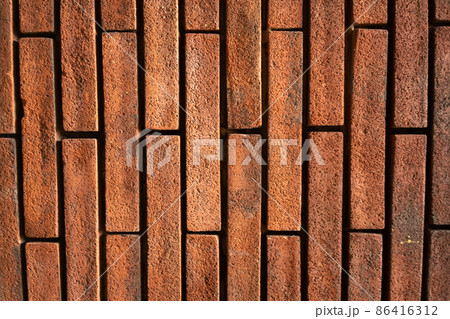 Brick wall structure of an old house 86416312
