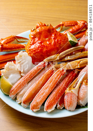 蟹　刺身　テーブル 86418851