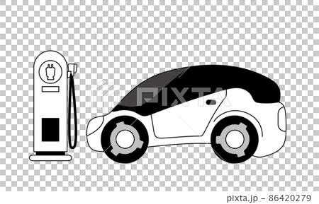 Simple illustration of an electric car Simple illustration of an electric car 86420279