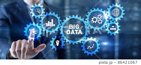 Big data analytics business technology concept. Mixed media Big data analytics business technology concept. Mixed media 86421067