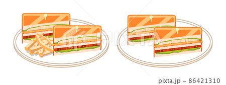 クラブハウスサンドのセット　四角 86421310