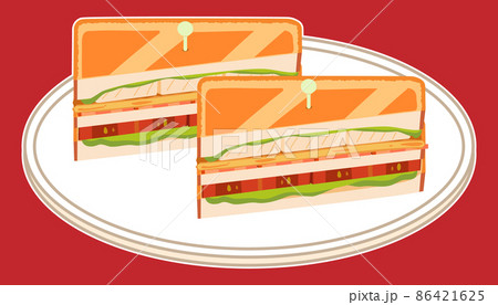 クラブハウスサンド　四角（白フチあり） 86421625