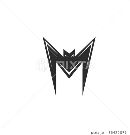 m letter bat ilustration vector icon concept design m letter bat ilustration vector icon concept design 86422071
