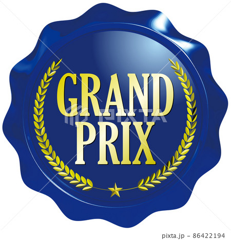 GRAND PRIX　月桂樹のシールワックス風エンブレム　青 86422194