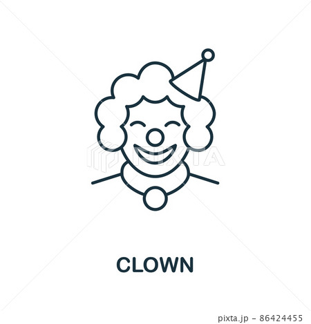 Clown icon. Line element from party icon collection. Linear Clown icon sign for web design, infographics and more. 86424455