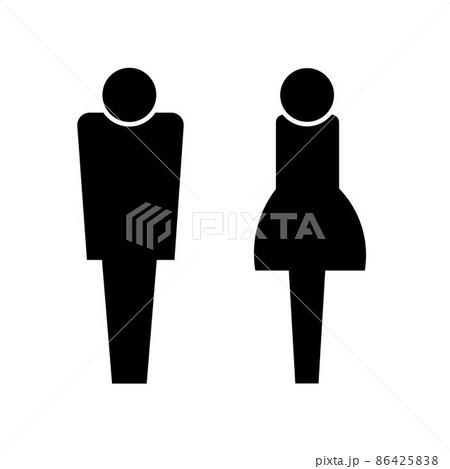 man and woman icon. boy and girl icon or badge man and woman icon. boy and girl icon or badge 86425838