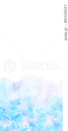 滲み　紫陽花　水彩テクスチャー 86426047