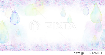 滲み 紫陽花 水彩テクスチャー 滲み 紫陽花 水彩テクスチャー 86426061
